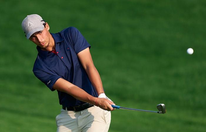 Adam Bresnu, primo golfista marocchino e arabo a tagliare il traguardo durante un torneo Rolex Series