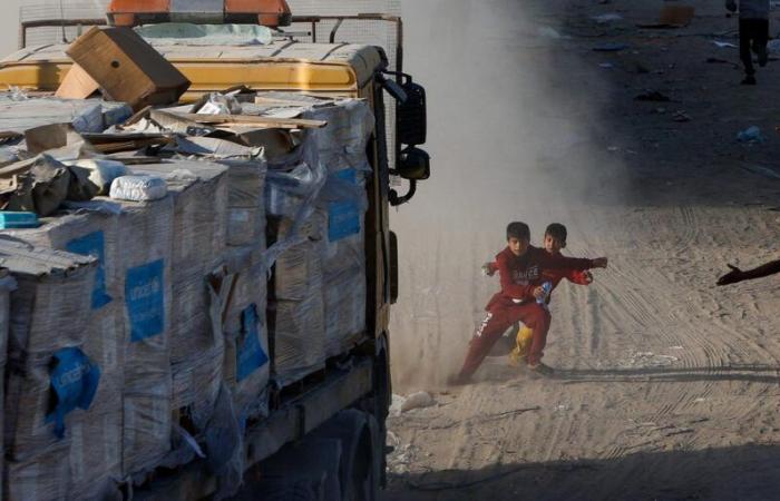 più di 630 camion di aiuti umanitari sono entrati domenica nell’enclave, annuncia il capo delle Nazioni Unite