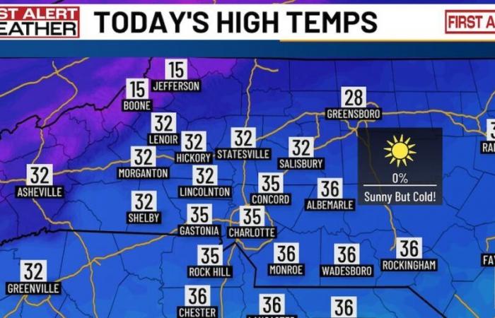 A Charlotte farà più freddo dell’inverno, possibilità di leggere nevicate questa settimana