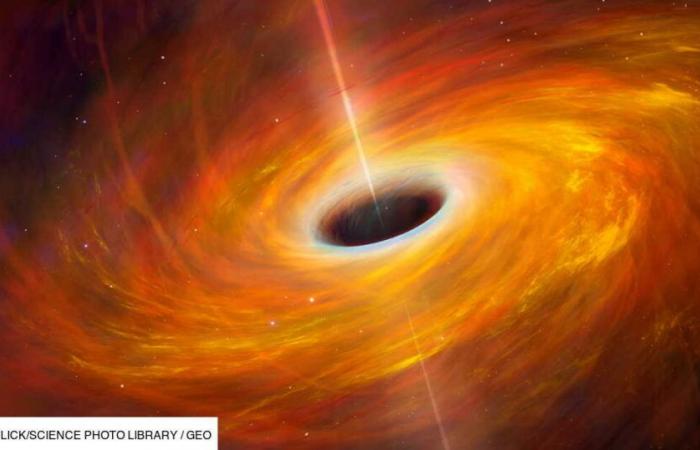 In una galassia lontana, un buco nero emette getti di plasma a causa di una misteriosa stella orbitante