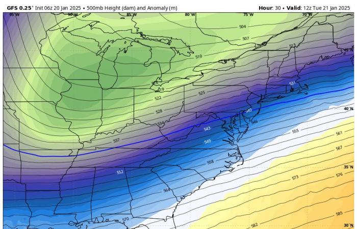 20 gennaio: avviso di freddo e tempesta di neve sulla costa del Golfo