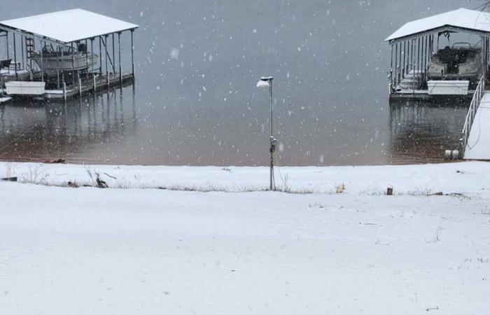 Totale neve prevista per la Carolina del Sud