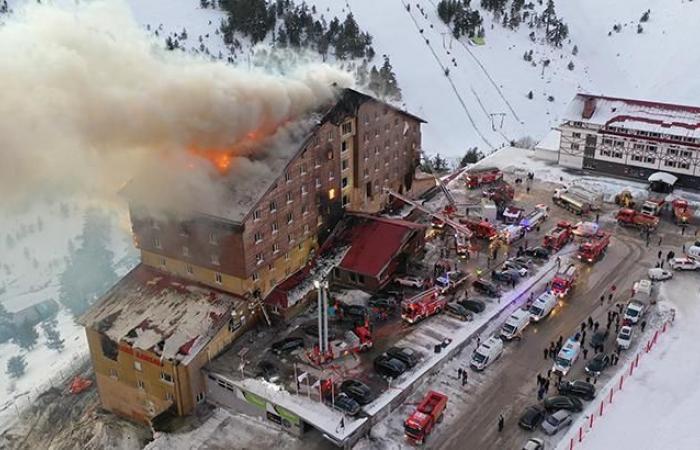 ULTIME NOTIZIE SULL’INCENDIO DI KARTALKAYA: Incendio nell’hotel dove hanno soggiornato 237 persone nella stazione sciistica di Bolu Kartalkaya: 10 morti, 32 feriti