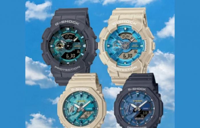 Gli orologi Casio G-Shock GA-110AS e GA-2100AS appaiono in nero e beige