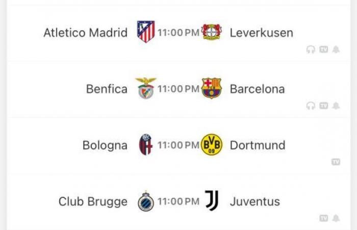 Calendario delle partite di questa sera di Champions League