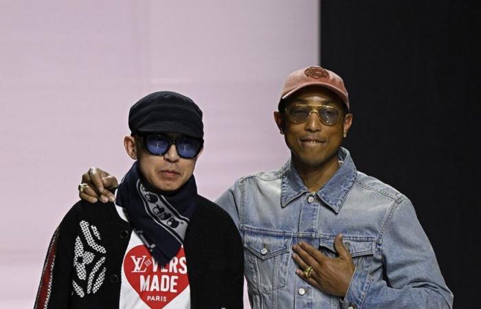 Alla sfilata di Louis Vuitton, Nigo e Pharrell celebrano la loro amicizia