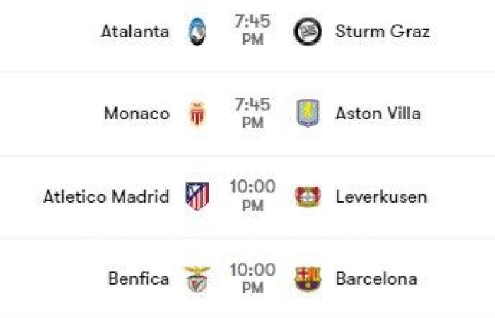 Programma delle partite oggi, martedì, di Champions League