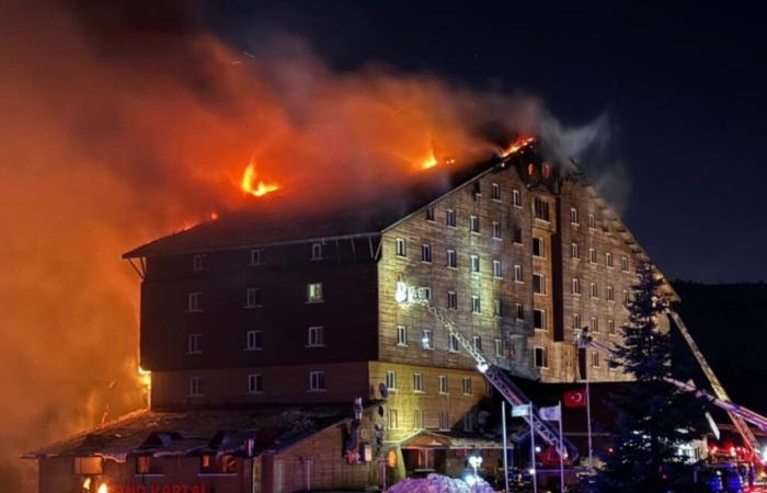 Incendio in un albergo di montagna in Türkiye: 66 morti