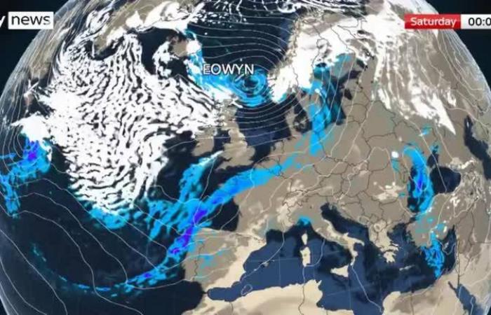 Tempesta Eowyn: allerta meteo “Pericolo per la vita” emessa per alcune parti del Regno Unito