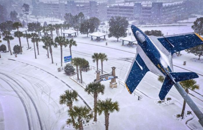 MAPPA: Dove è caduta la neve in Florida