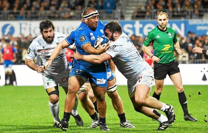 Il giocatore di Vannes Mako Vunipola nella tipica squadra della Top 14 di metà stagione