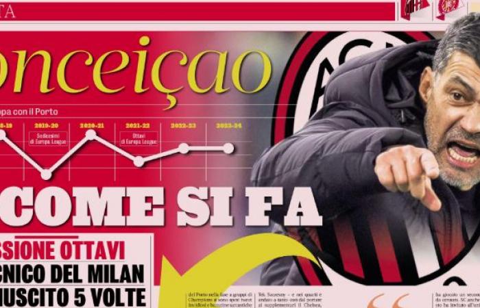 Gazzetta: Conceição del Milan sa come si fa. Missione: ottavi di finale