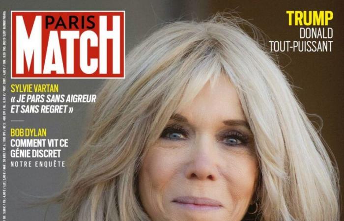 Brigitte Macron sulla prima pagina del Paris Match del 23 gennaio 2025 (n°3951)