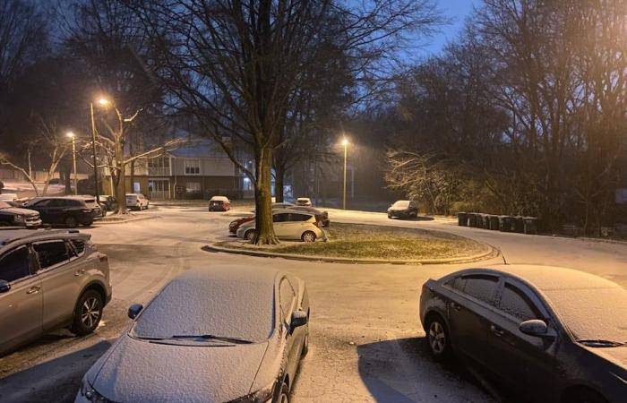 La neve ricopre l’area di Charlotte nel gelido clima invernale