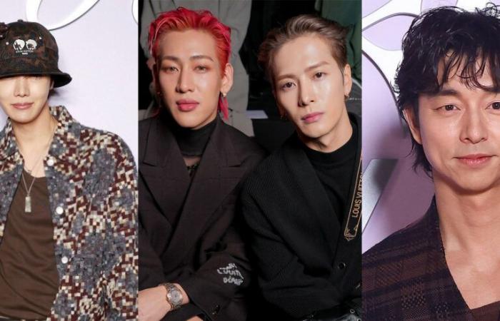 j-hope (BTS), BAMBAM e Jackson (GOT7) e Gong Yoo alla sfilata di Louis Vuitton alla settimana della moda di Parigi – K-GEN