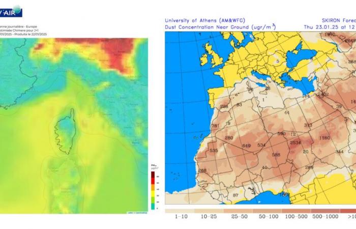 Un nuovo episodio di inquinamento atmosferico atteso in Corsica da giovedì 23 gennaio