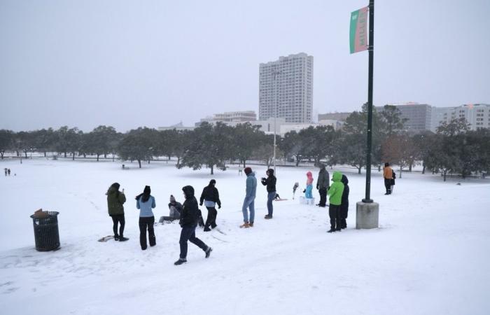 “Una volta in una generazione”: Martedì parti dell’area di Houston segnalano fino a 6 pollici di neve – Houston Public Media