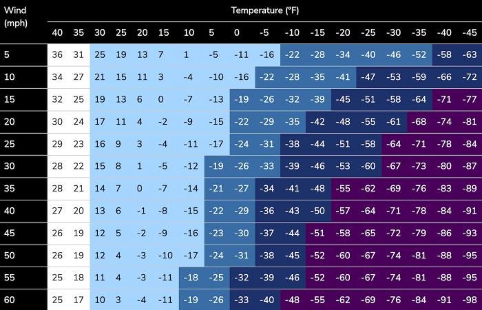 Preparati per la giornata più fredda con temperature gelide