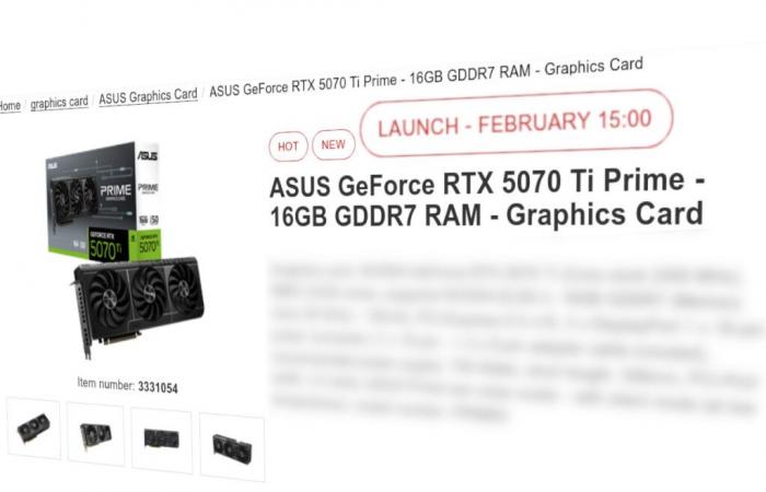 RTX 5070 Ti ottiene una data di rilascio provvisoria in una nuova fuga di notizie da un rivenditore europeo