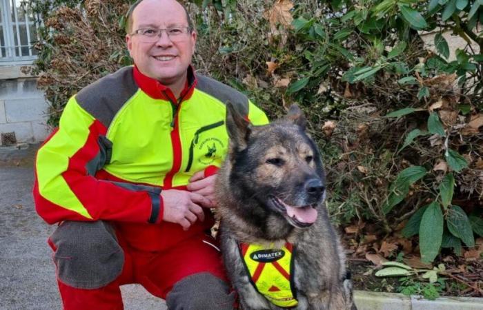 Gerko, il cane dei pompieri, decorato dal Prefetto