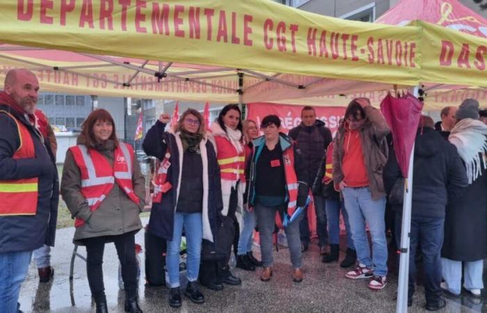 Sociale. La CGT si mobilita per i salari davanti al CAF de Haute-Savoie ad Annecy