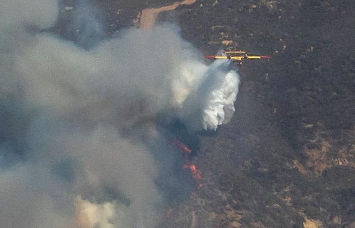 Incendio a nord di Los Angeles