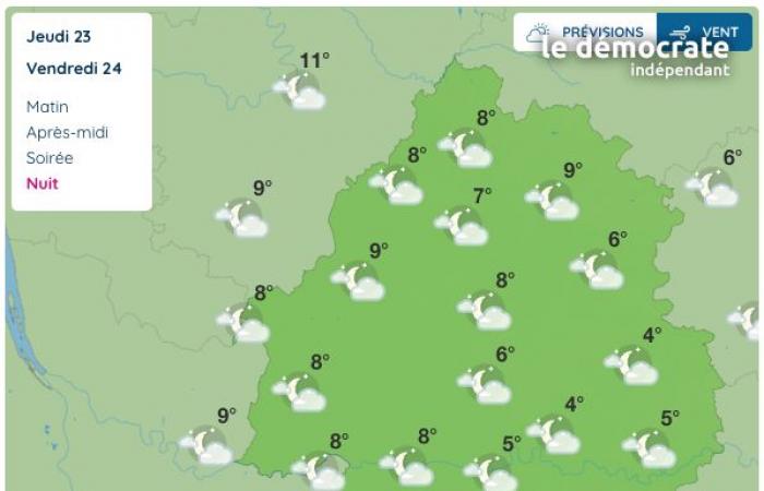 Dordogne, che tempo fa il tempo a venerdì 24 gennaio?