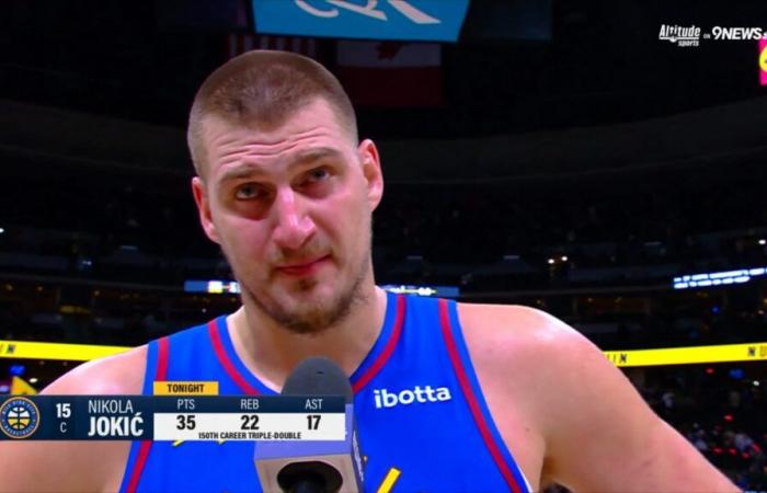 Nikola Jokic lascia cadere un 35/02/17 contro i re, mostruoso!