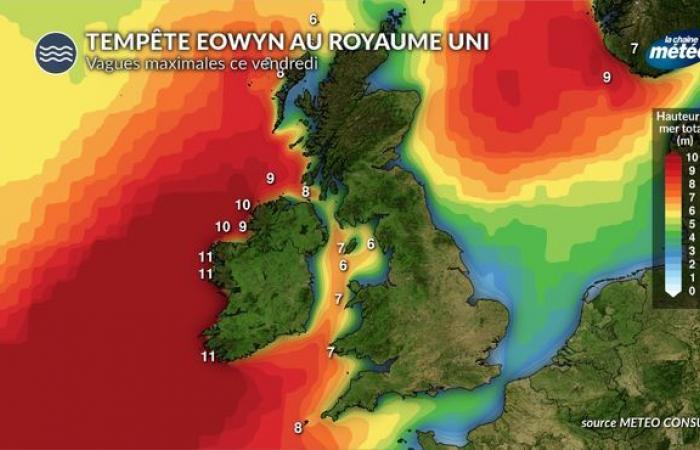 Tempesta Éowyn: una bomba meteorologica colpisce questo venerdì le isole britanniche