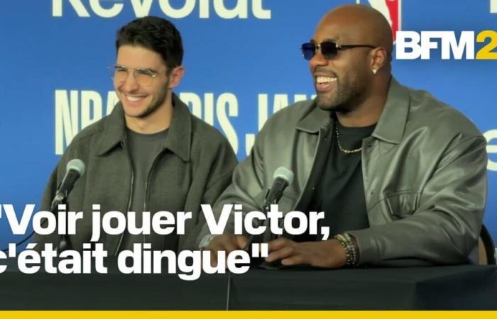 Teddy Riner ed Esteban Ocon parlano prima della “partita di celebrità”