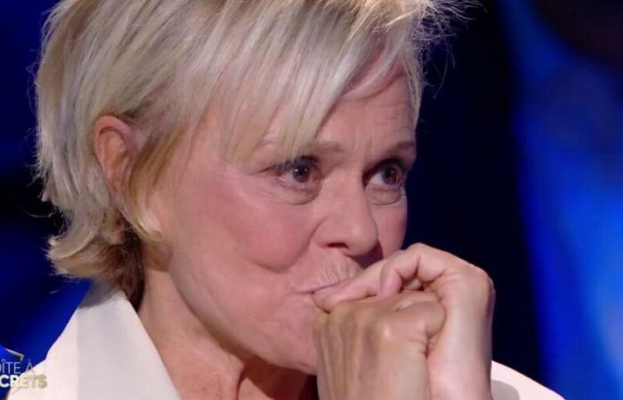 Muriel Robin in lacrime di fronte alla dichiarazione del suo “figlio del cuore” nella scatola segreta