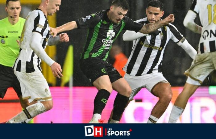 Ridotto a dieci alla fine della partita, il Charleroi condivide la posta contro il Circle Bruges