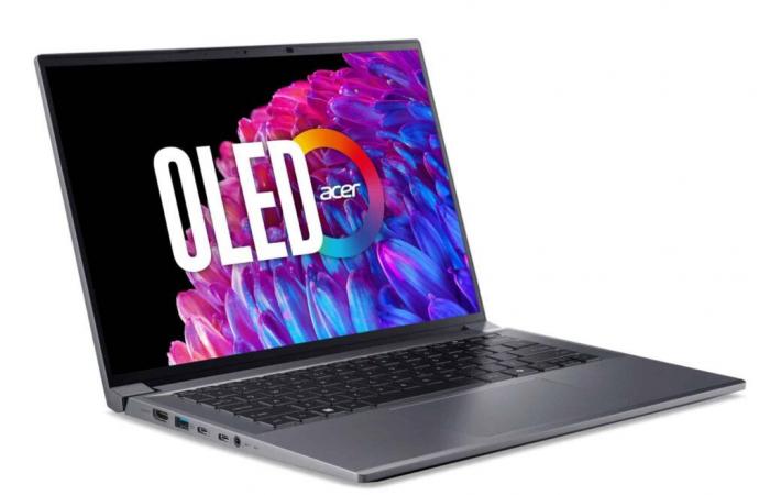 Vendite 1599 € Acer Swift x Swift Ultra SFX14-72G-75KD, PC Laptop Multimedia Multimedia Fidelity ad alta fedeltà OLED 2,8k Facile da trasportare 8H Core Ultra 7H RTX 4050