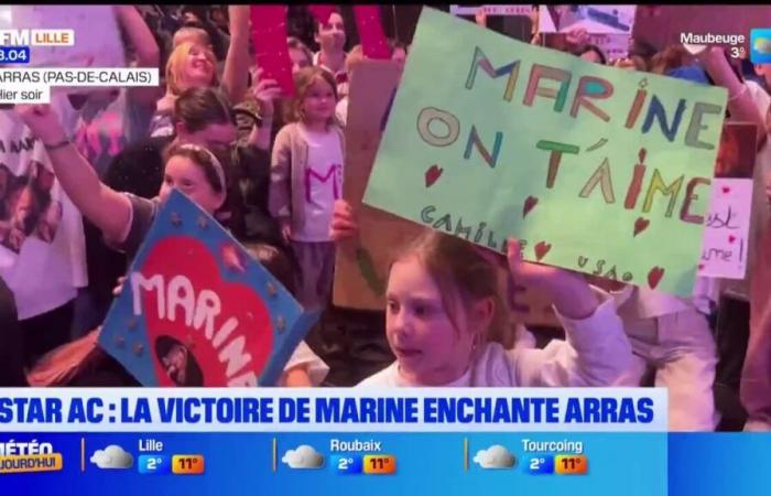 La vittoria di Marine rende la zona dei fan di Arras capovolgersi di gioia