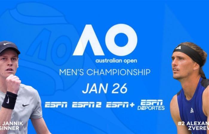 Campionato maschile dell’Australian Open 2025 IN DIRETTA domenica 26 gennaio alle 3:30 ET su ESPN, ESPN Deportes ed ESPN+