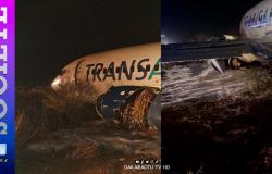 Un aereo TRANSAIR lascia la pista, 19 feriti di cui 4 gravi