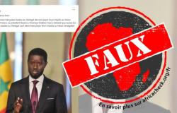Senegal: falso, il presidente Diomaye Faye non ha annunciato che le imprese francesi con sede in Senegal pagheranno ora le tasse all’erario senegalese e non alla Francia