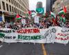 Un migliaio di manifestanti filo-palestinesi marciano a Montreal