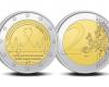 Moneta commemorativa da 2 Euro dedicata alla lotta contro il cancro.