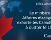 Il Ministro degli Esteri esorta i canadesi a lasciare il Libano finché possono