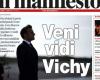“Veni vidi Vichy”: la prima pagina choc del quotidiano italiano “il manifesto”