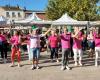 Parete. Flash mob per Ottobre Rosa sulle Allées Niel