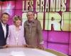 Philippe Lavil e Pascale Petit sotto i riflettori in Les Grands du laughter con Bernard Montiel e Karen Cheryl