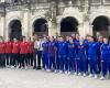 La squadra della polizia francese a Nîmes prima dell'Euro di giugno