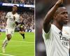 I tifosi del Bernabeu creano un nuovo brillante coro su Vinicius Junior dopo aver segnato una tripletta contro l’Osasuna – Real Madrid