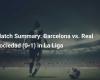 Riepilogo della partita: FC Barcelona vs. Real Sociedad (0-1) nella Liga