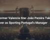 L’ex stella del Valencia João Pereira prende le redini dello Sporting Portugal