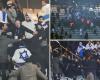 Tifosi di calcio israeliani si scontrano con i tifosi francesi mentre Parigi è in allerta dopo gli attacchi di Amsterdam