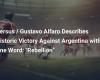 Versus / Gustavo Alfaro descrive la storica vittoria contro l’Argentina con una parola: “Ribellione”