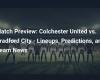 Anteprima della partita: Colchester United vs Bradford City – Formazioni, pronostici e notizie sulla squadra